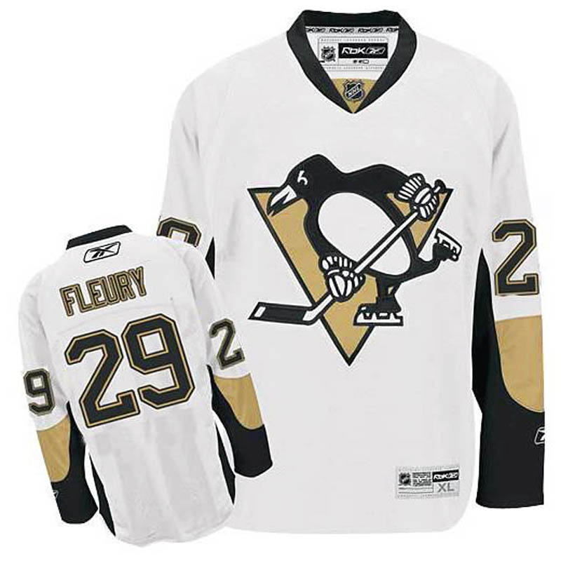 Marc-Andre Fleury Pittsburgh Penguins #29 Away Ice Hockey Jersey