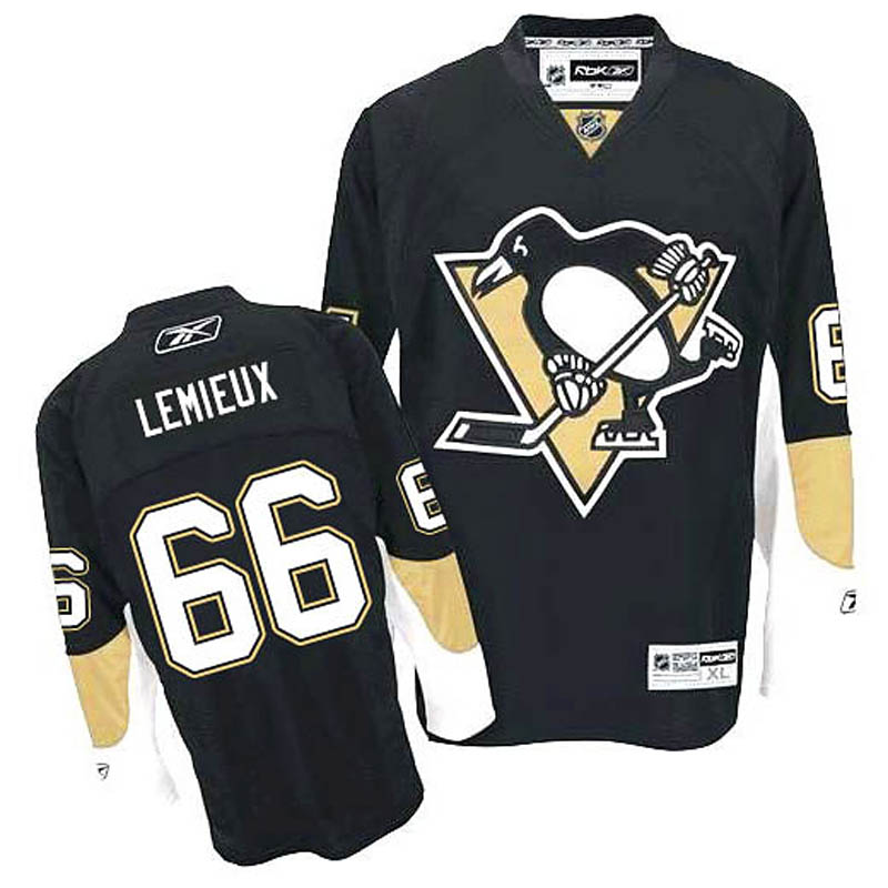 Mario Lemieux Pittsburgh Penguins #66 Home Ice Hockey Jersey