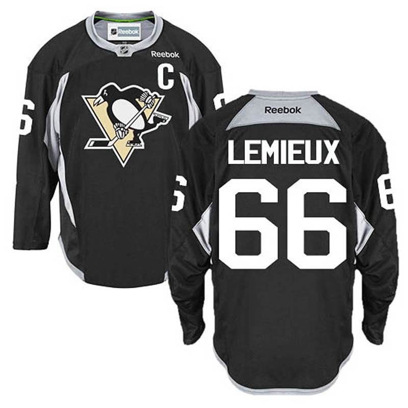 Mario Lemieux Pittsburgh Penguins #66 Practice Ice Hockey Jersey