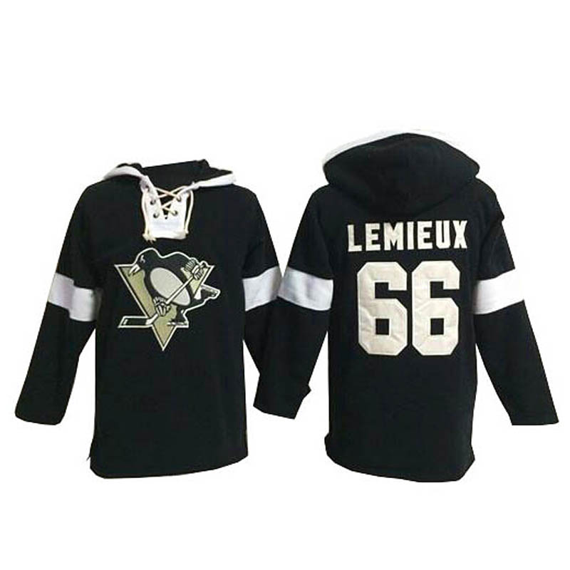 Mario Lemieux Pittsburgh Penguins #66 Pullover Hoodie Ice Hockey Jersey