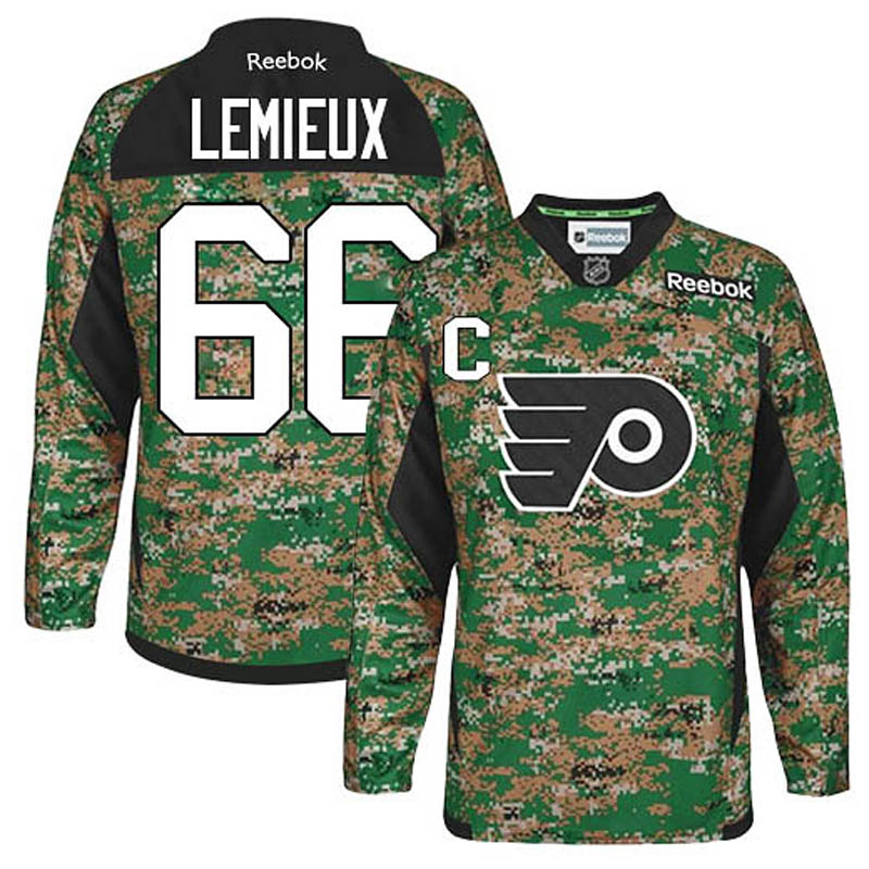 Mario Lemieux Pittsburgh Penguins #66 Veterans Day Ice Hockey Jersey