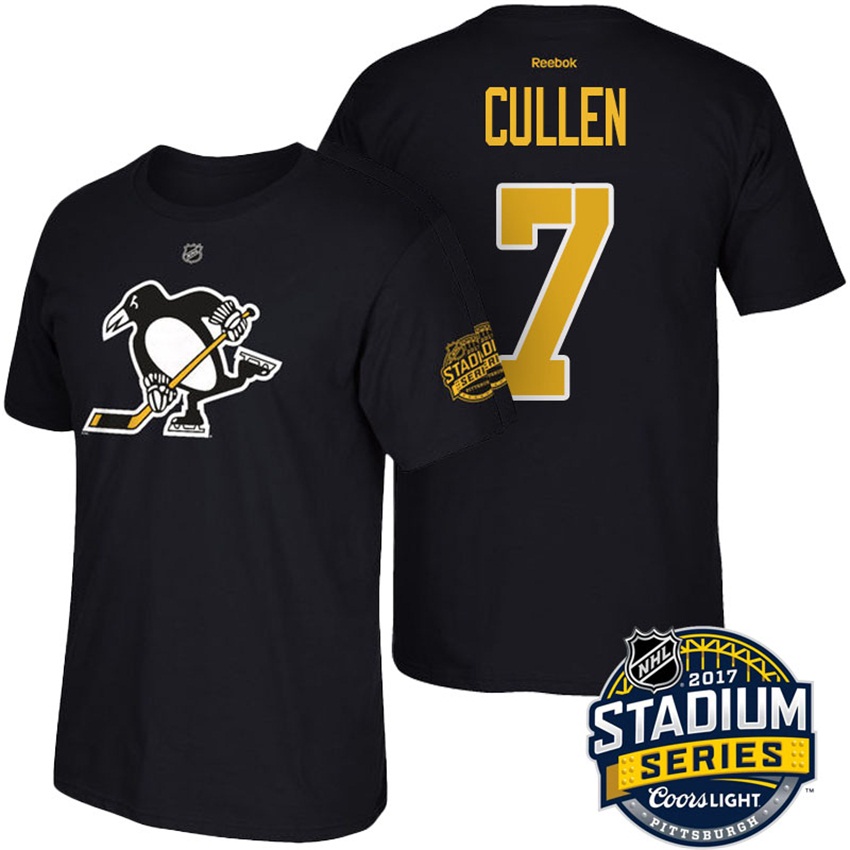 Penguins Matt Cullen #7 Black Name And Number 2017 Stadium Series T-shirt