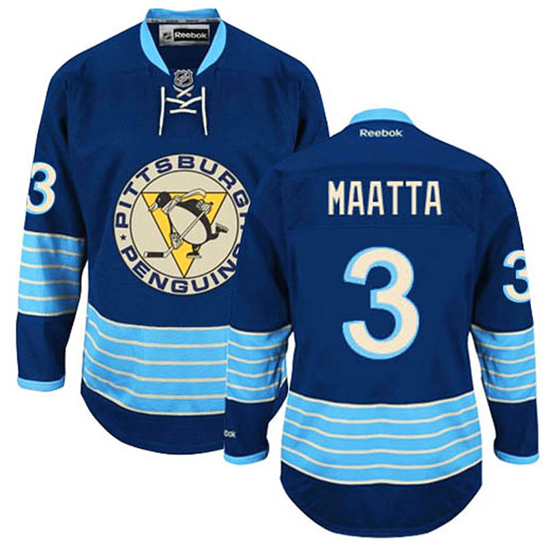 Olli Maatta Pittsburgh Penguins #3 New Third Vintage Winter Classic Ice Hockey Jersey