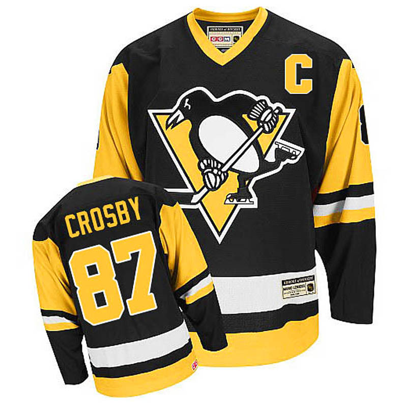 Sidney Crosby Pittsburgh Penguins #87 Throwback Ice Hockey Jersey