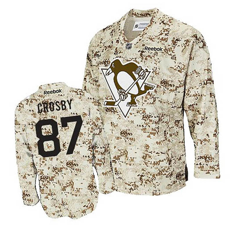 Sidney Crosby Pittsburgh Penguins #87 Camouflage Ice Hockey Jersey