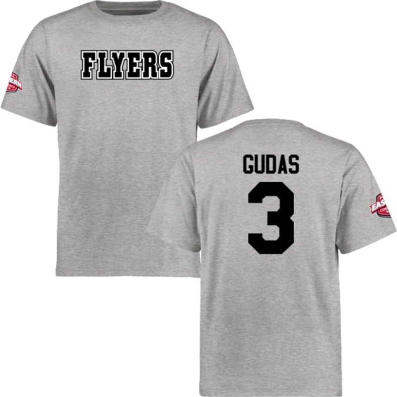 Radko Gudas #3 Philadelphia Flyers Gray Short Sleeve T-Shirt