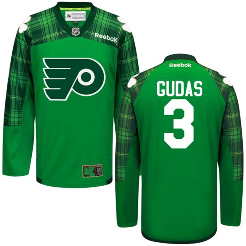 Radko Gudas #3 Philadelphia Flyers Green St. Patrick's Day Jersey