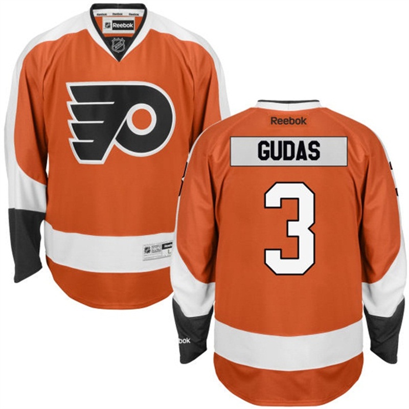 Radko Gudas #3 Philadelphia Flyers Orange Premier Home Jersey