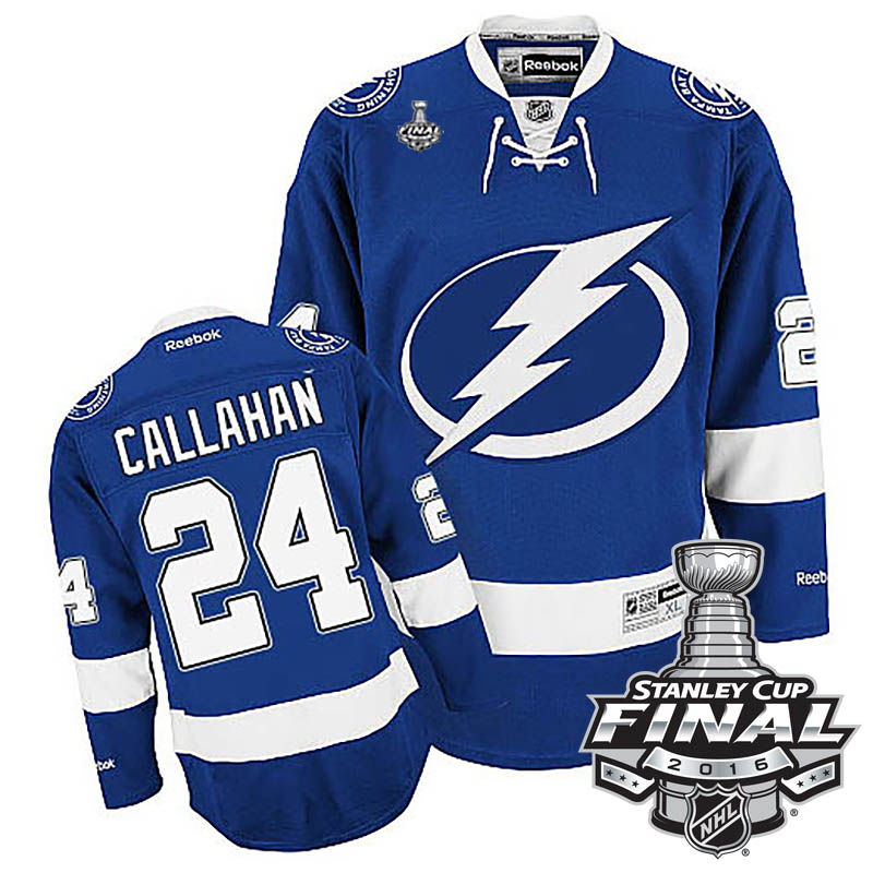 Ryan Callahan Tampa Bay Lightning #24 2016 Stanley Cup Blue Home Jersey