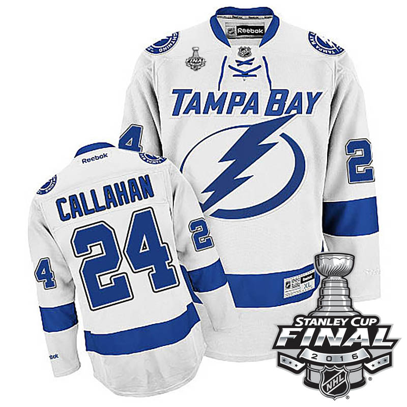 Ryan Callahan Tampa Bay Lightning #24 2016 Stanley Cup White Away Jersey