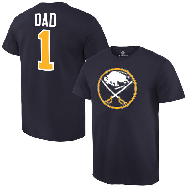 Men's Buffalo Sabres Number One Dad Navy T-Shirt