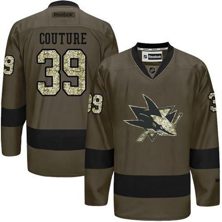 Logan Couture San Jose Sharks #39 Green Camo Player Jersey