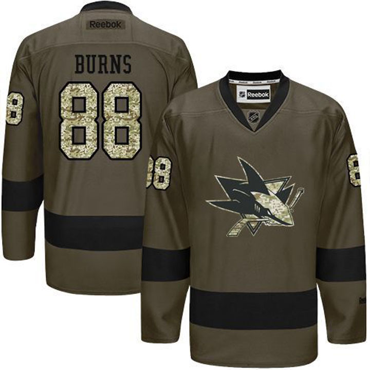 Brent Burns San Jose Sharks #88 Green Camo Player Jersey