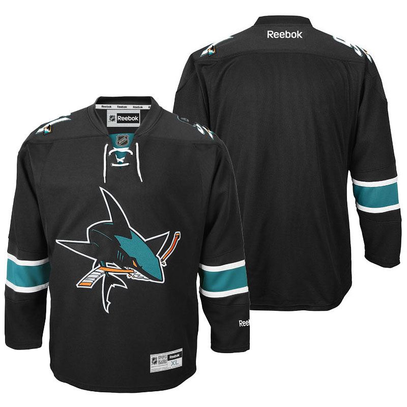 Sharks Black Reebok Jersey