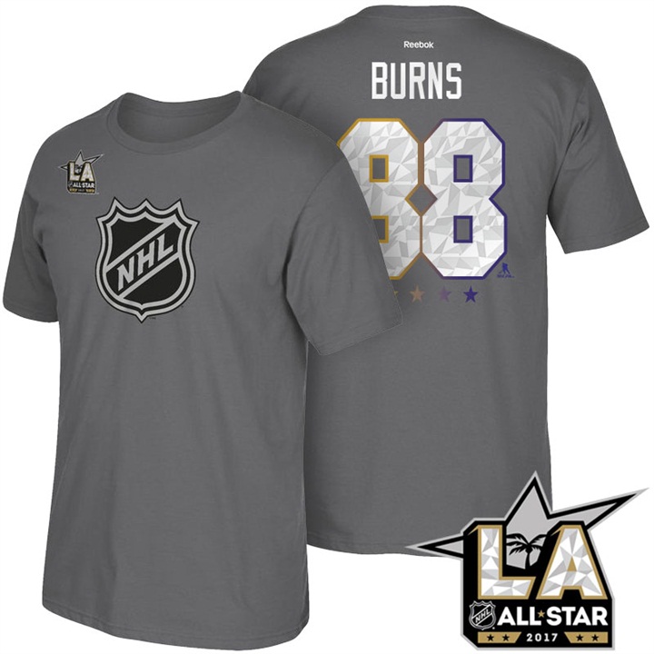 Sharks #88 Brent Burns Gray 2017 All Star T-shirt