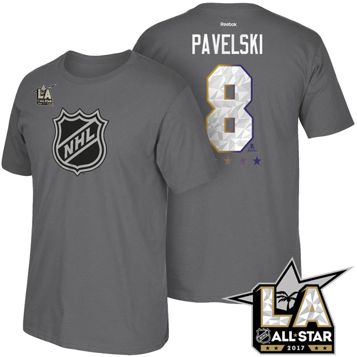 Sharks #8 Joe Pavelski Gray 2017 All Star T-shirt