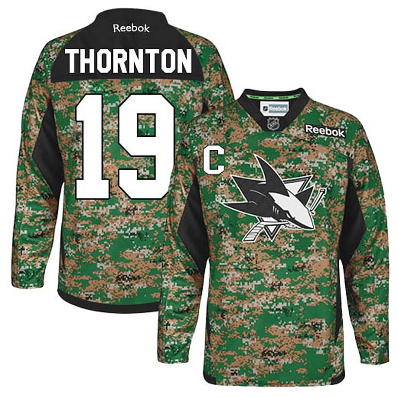 Joe Thornton San Jose Sharks #19 Veterans Day Ice Hockey Jersey