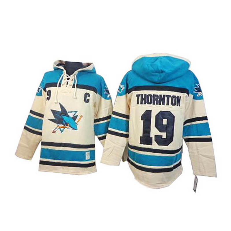 Joe Thornton San Jose Sharks #19 Ice Hockey Sawyer Hooded Sweatshirt