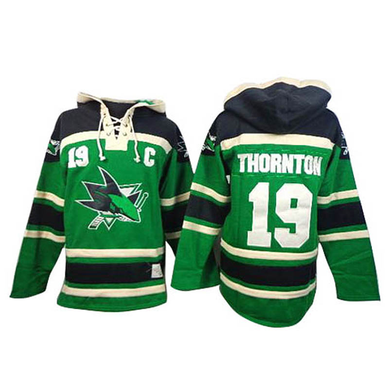 Joe Thornton San Jose Sharks #19 St. Patrick's Day Ice Hockey Jersey