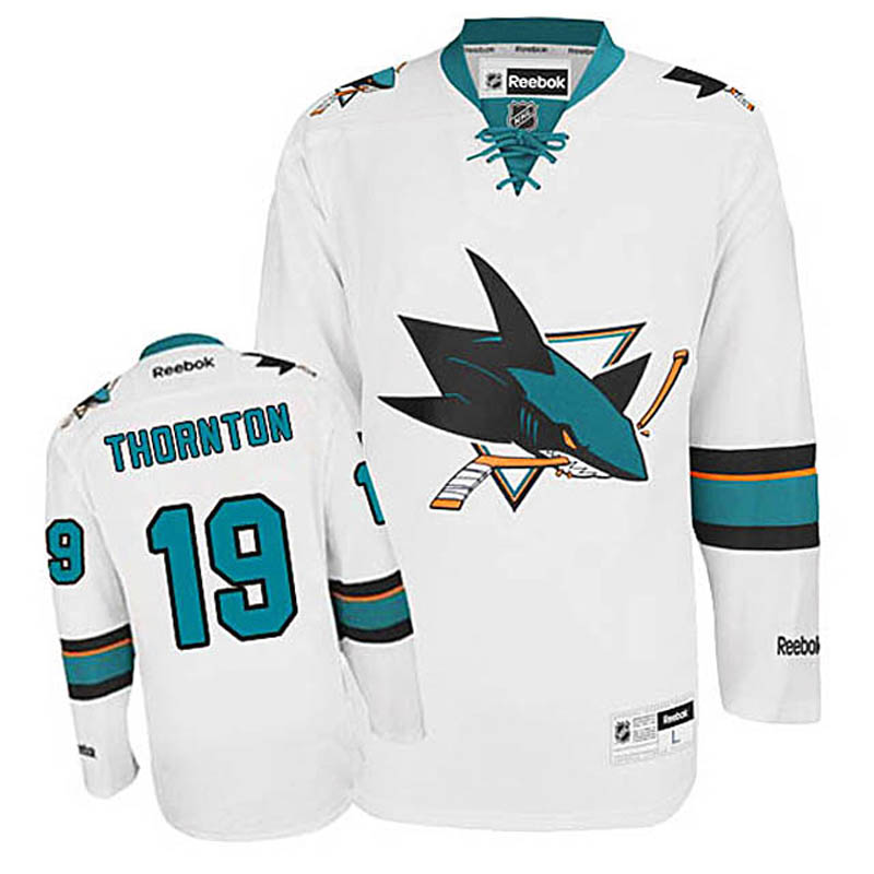 Joe Thornton San Jose Sharks #19 Away Ice Hockey Jersey