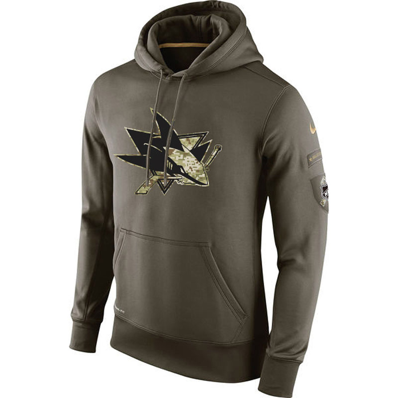 Sharks Olive KO Performance Hoodie