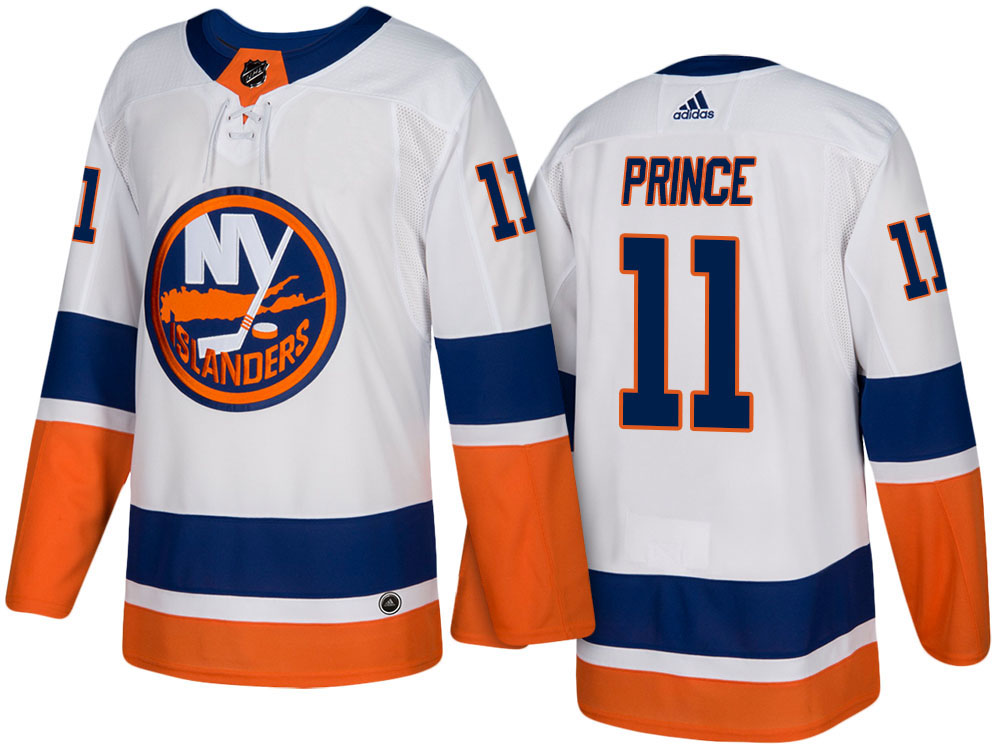 NHL Men's New York Islanders #11 Shane Prince White 2017-2018 Season New-Look Jersey