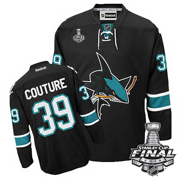 Logan Couture San Jose Sharks #39 2016 Stanley Cup Black Third Jersey