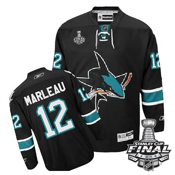 Patrick Marleau San Jose Sharks #12 2016 Stanley Cup Black Third Jersey