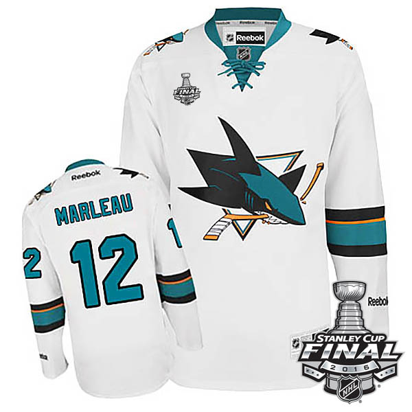 Patrick Marleau San Jose Sharks #12 2016 Stanley Cup White Away Jersey