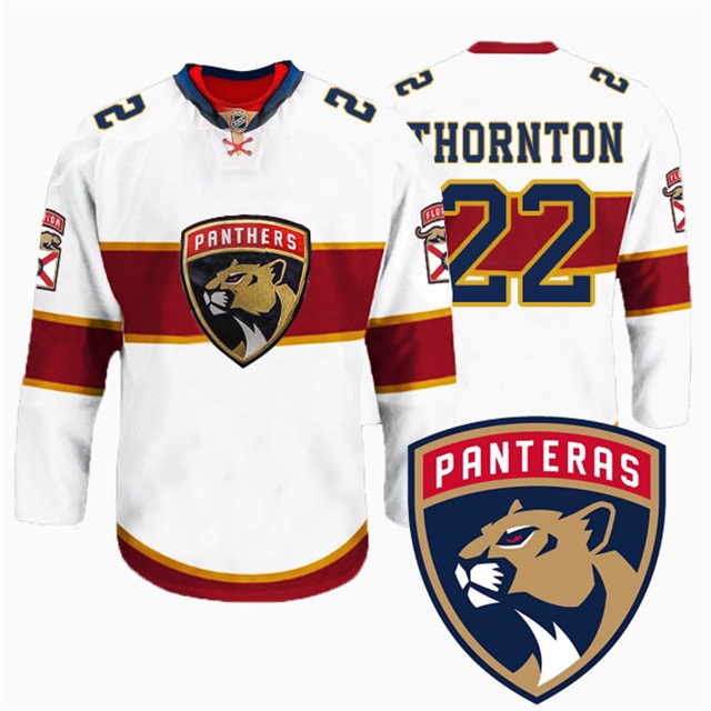 Shawn Thornton #22 Florida Panthers New Logo Reebok White Premier Player Jersey