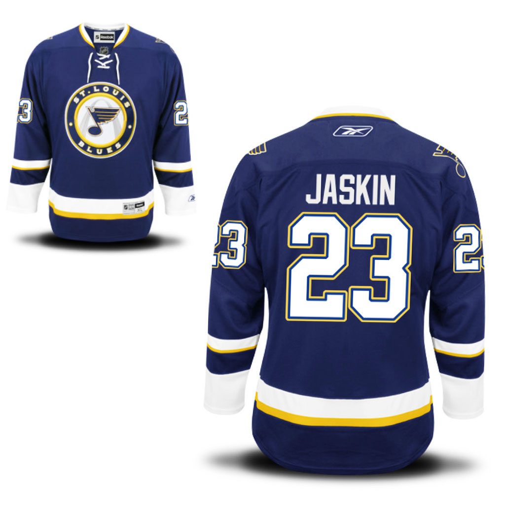 Blues Dmitrij Jaskin Navy Blue Premier Alternate Jersey