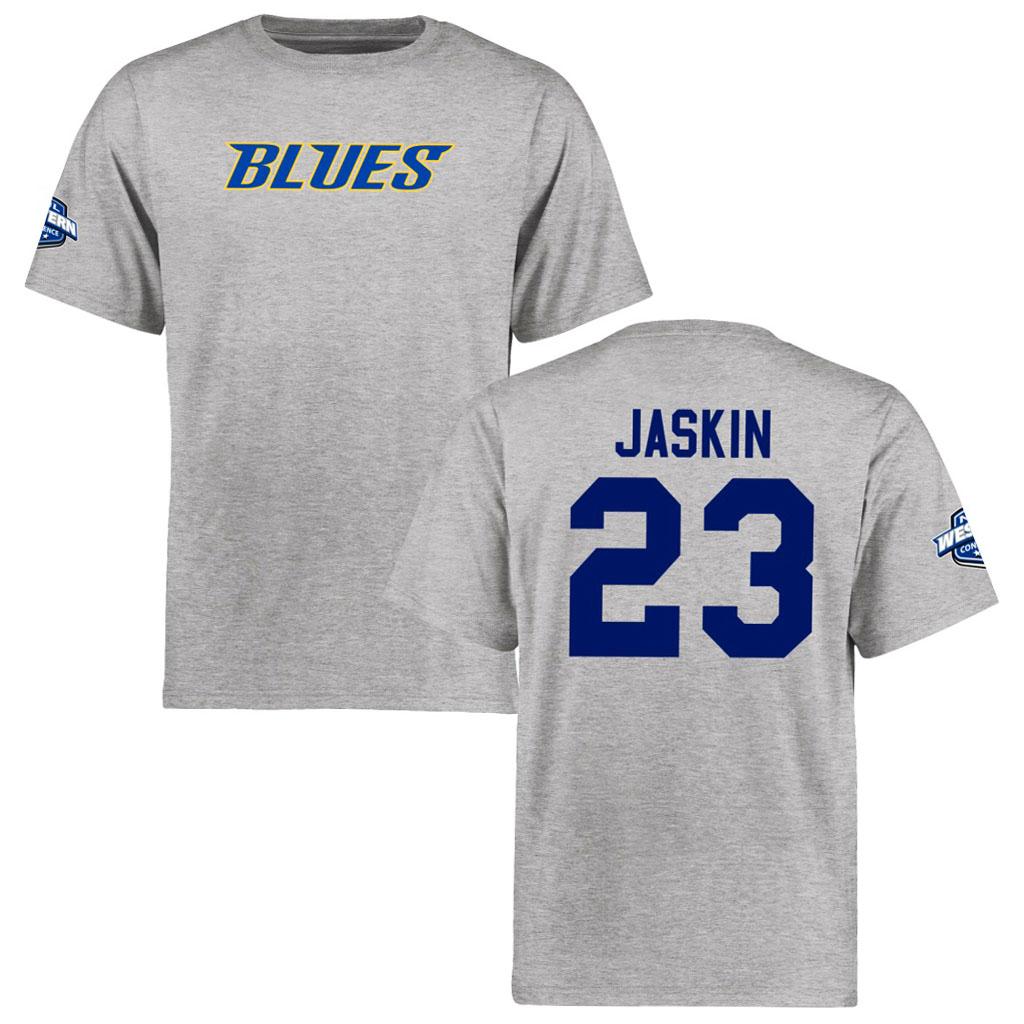 St. Louis Blues Dmitrij Jaskin Gray Short Sleeve T-Shirt