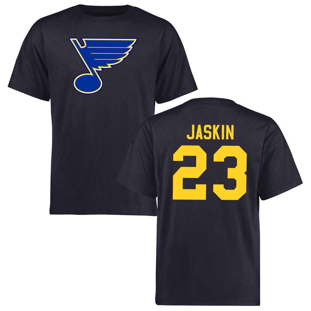 St. Louis Blues Dmitrij Jaskin Navy Short Sleeve T-Shirt