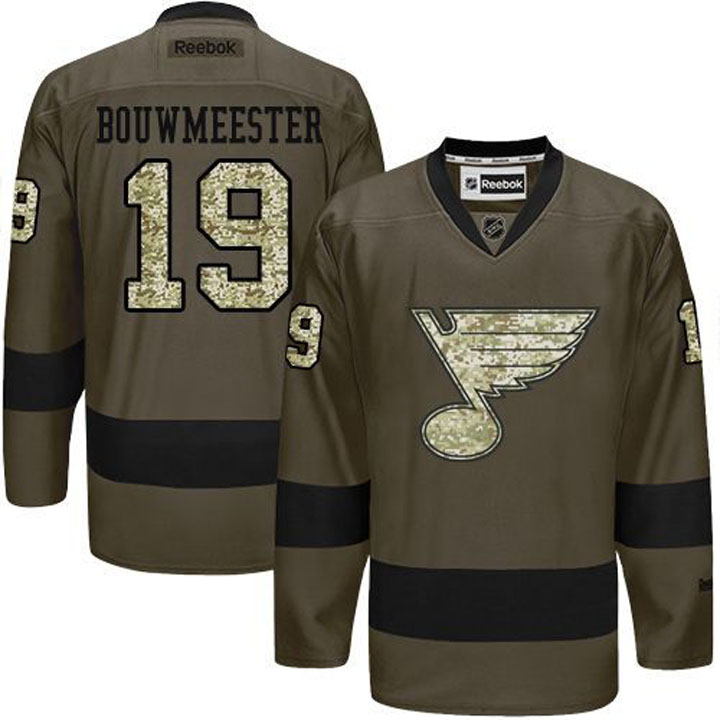 Jay Bouwmeester St. Louis Blues #19 Green Camo Player Jersey