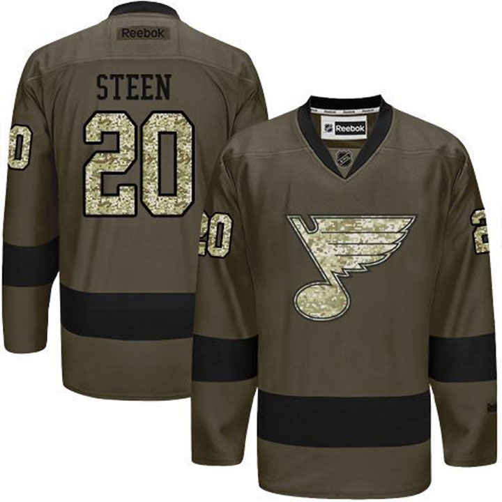 Alexander Steen St. Louis Blues #20 Green Camo Player Jersey