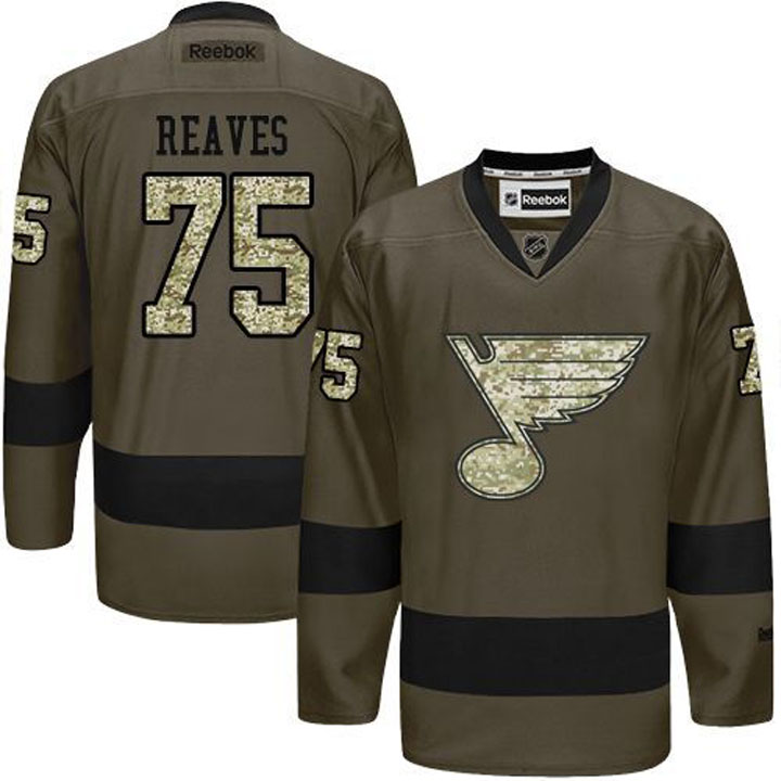 Ryan Reaves St. Louis Blues #75 Green Camo Player Jersey