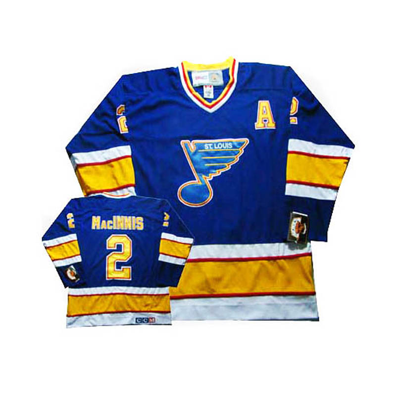 Al Macinnis St. Louis Blues #2 Throwback Ice Hockey Jersey