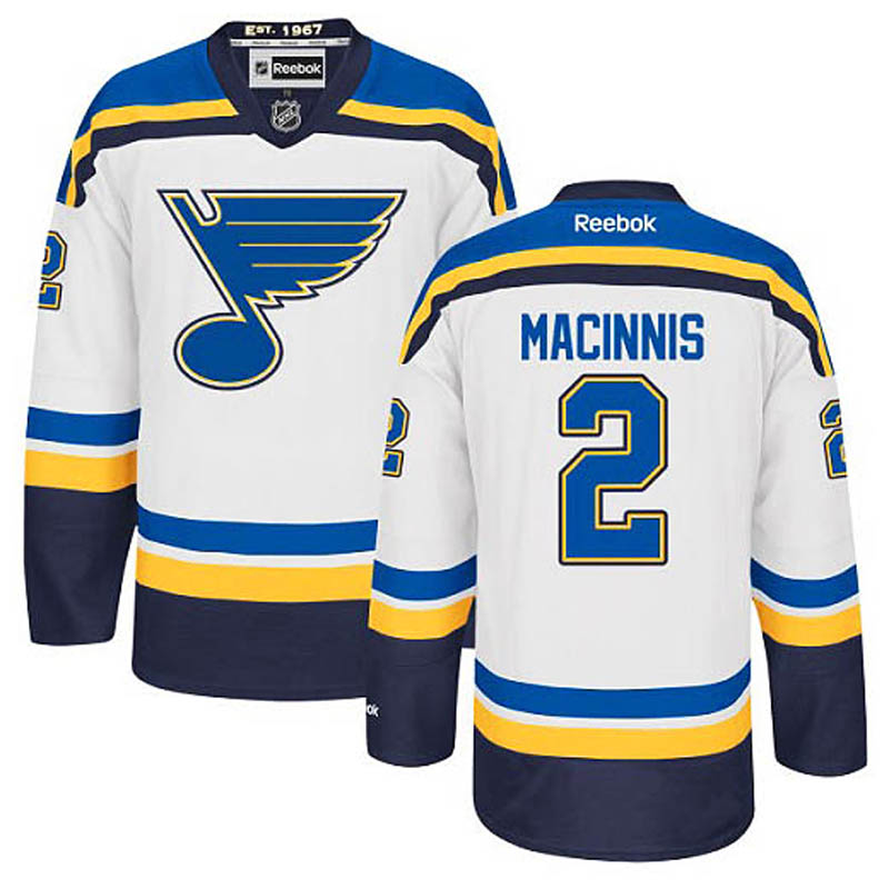 Al Macinnis St. Louis Blues #2 Away Ice Hockey Jersey