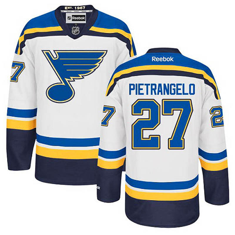 Alex Pietrangelo St. Louis Blues #27 Away Ice Hockey Jersey