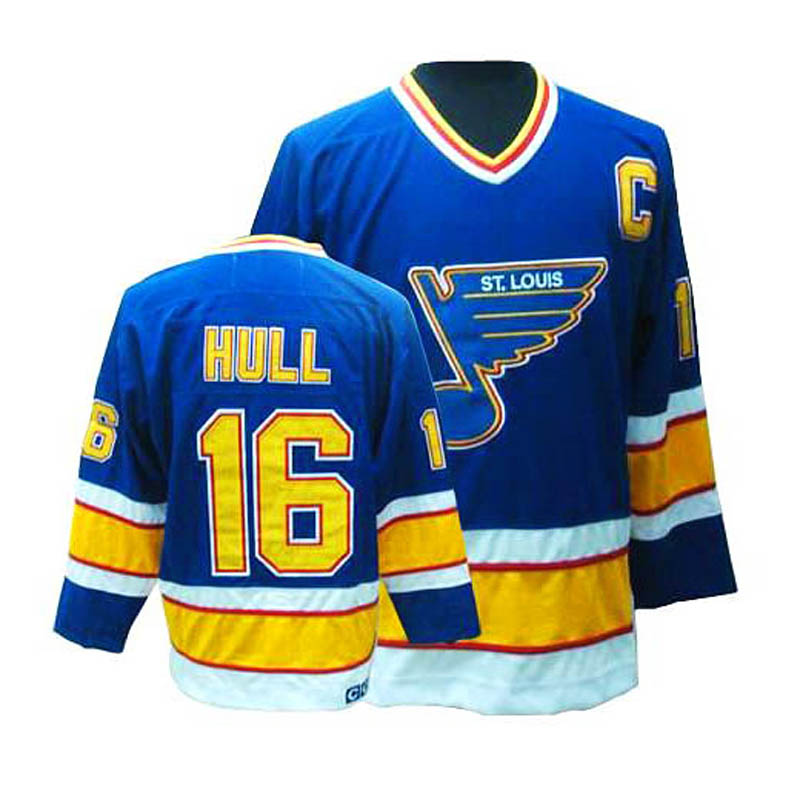 Brett Hull St. Louis Blues #16 Throwback Ice Hockey Jersey