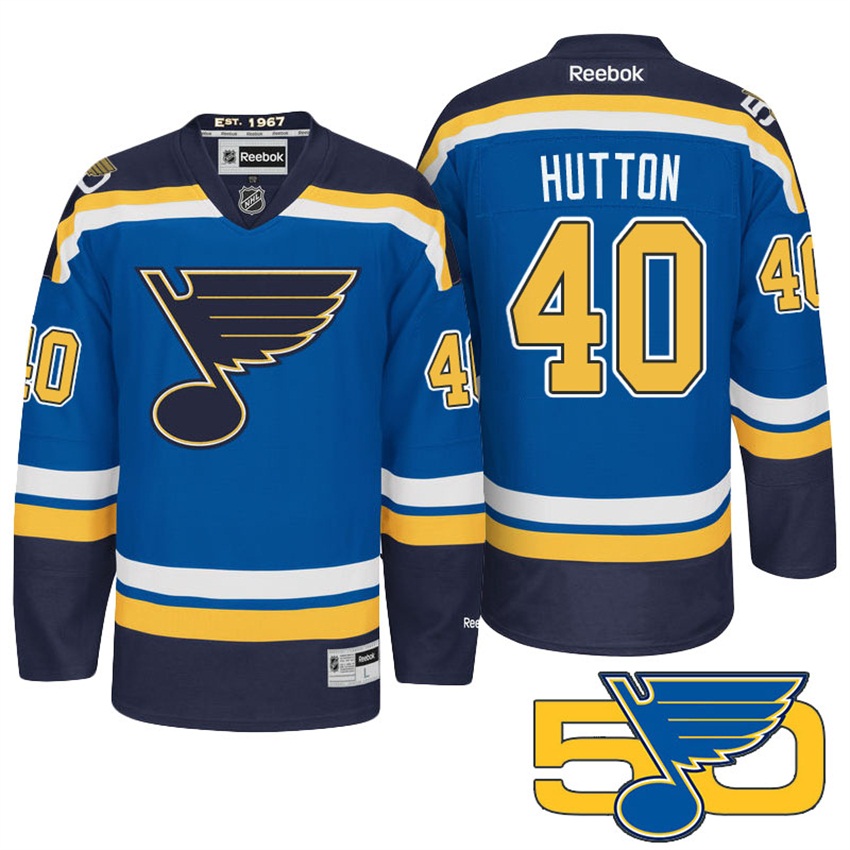 Blues Carter Hutton Blue Premier Jersey