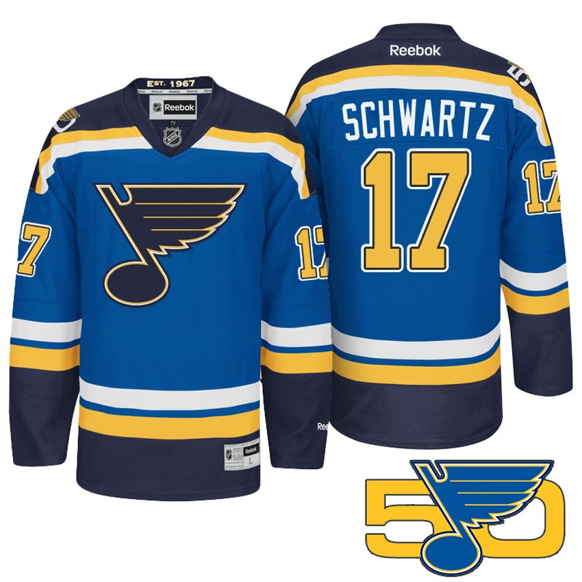 Blues Jaden Schwartz Blue Premier Jersey