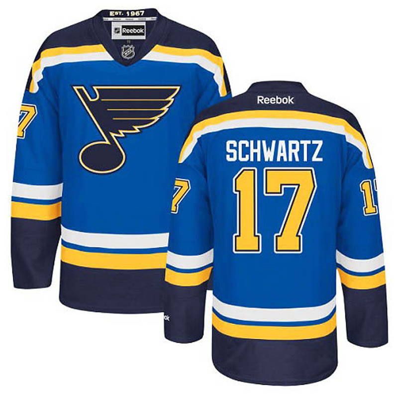 Jaden Schwartz St. Louis Blues #17 Home Ice Hockey Jersey