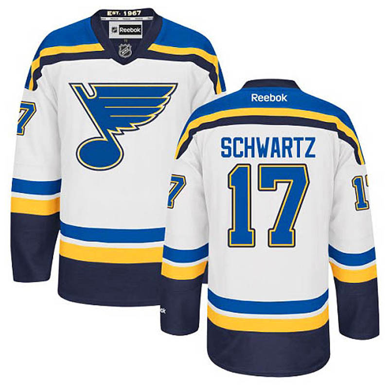 Jaden Schwartz St. Louis Blues #17 Away Ice Hockey Jersey