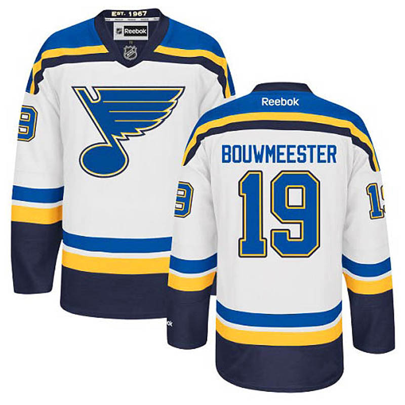 Jay Bouwmeester St. Louis Blues #19 Away Ice Hockey Jersey