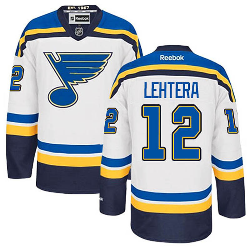 Jori Lehtera St. Louis Blues #12 Away Ice Hockey Jersey