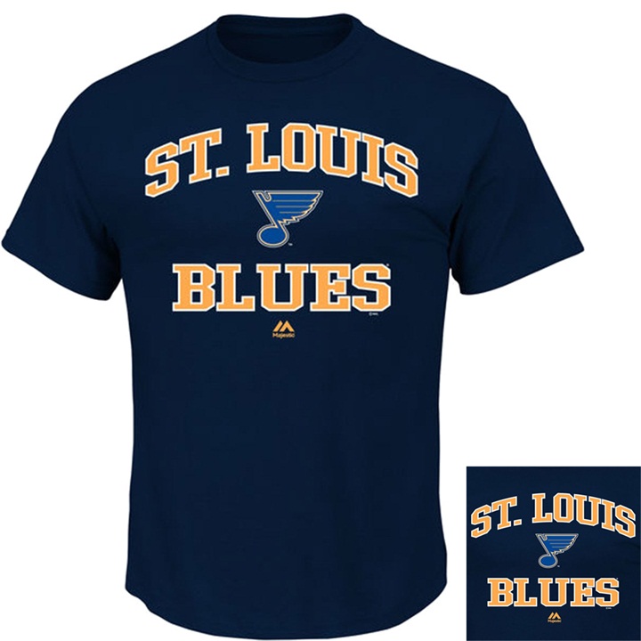 St. Louis Blues Navy Blue Heart And Soul T-shirt