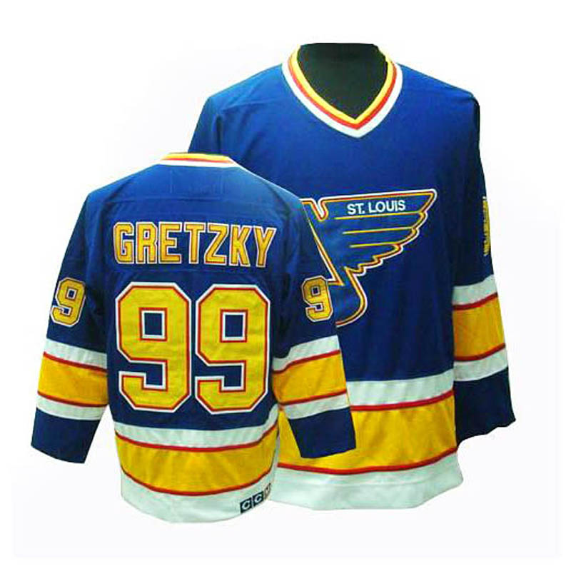 Wayne Gretzky St. Louis Blues #99 Throwback Ice Hockey Jersey