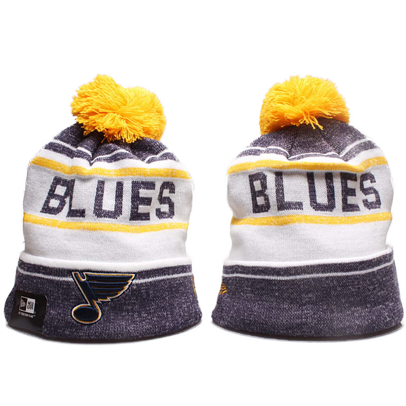 St. Louis Blues 2017 Winter Classic Knit Hat With Pom Beanies White/Gray