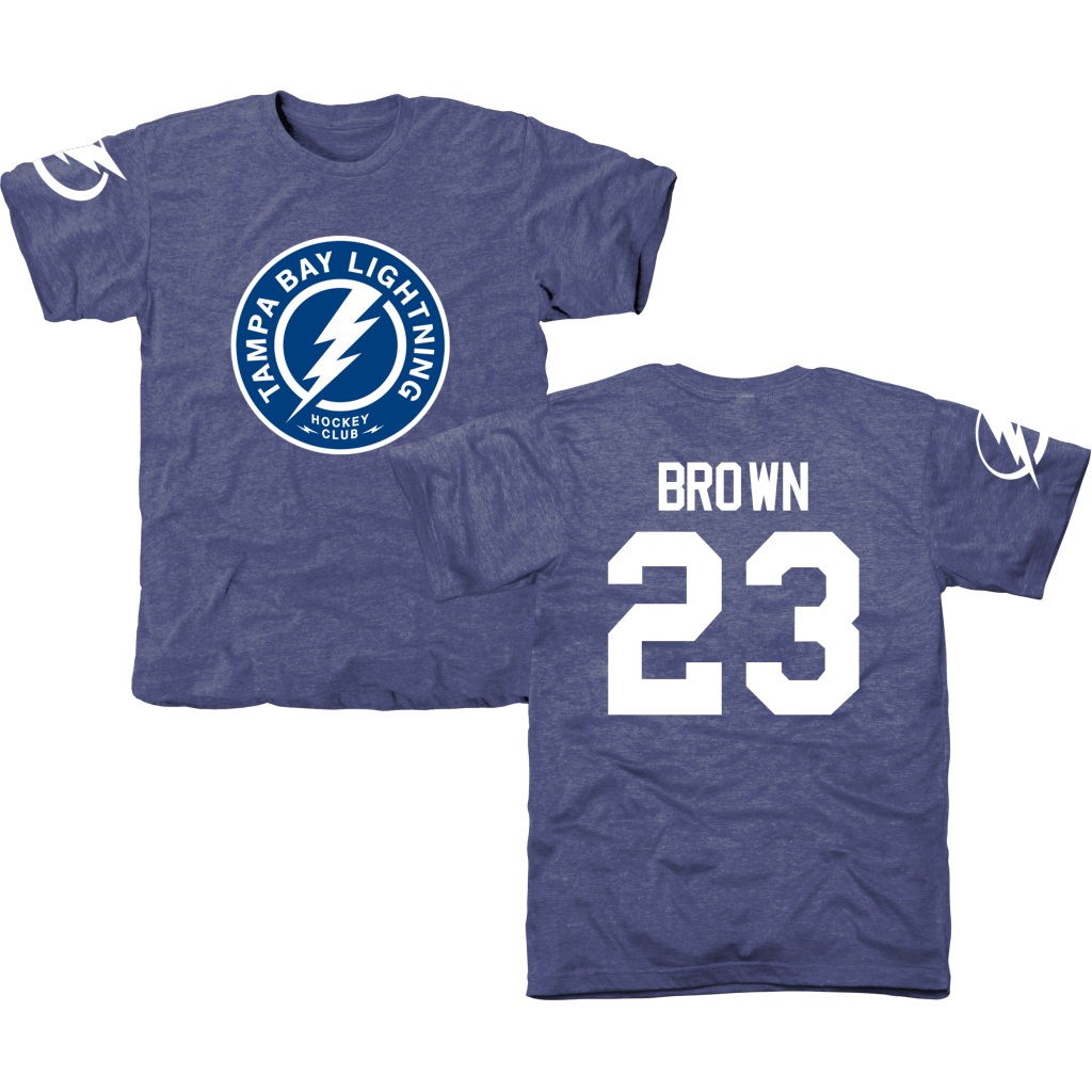 Lightning J.T. Brown Blue Tri-blend Short Sleeve T-Shirt